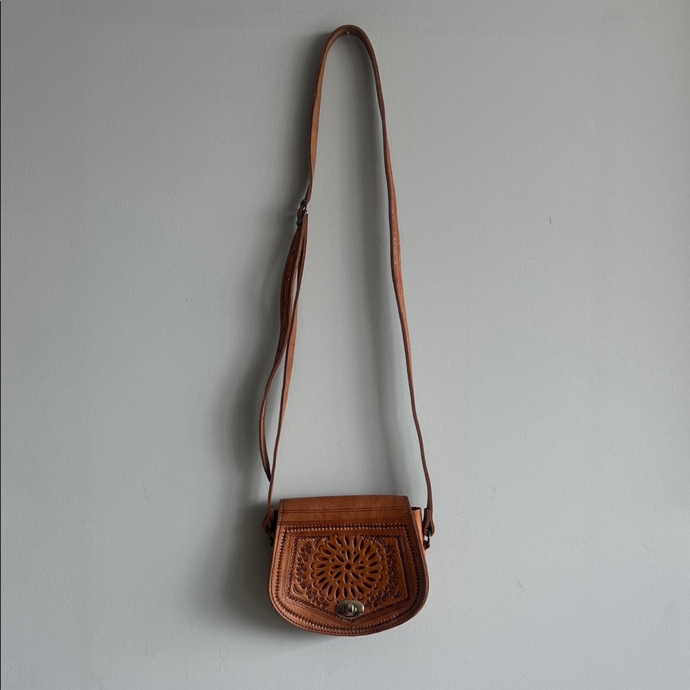 Brown Leather Crossbody Bag
